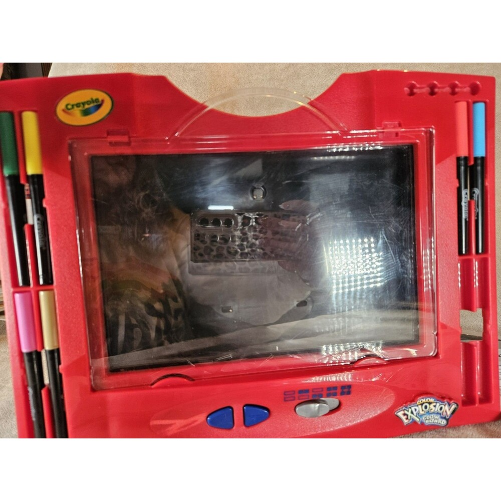 Crayola Color Explosion Glow Board With Extra Markers, And Stencils Tested/Works